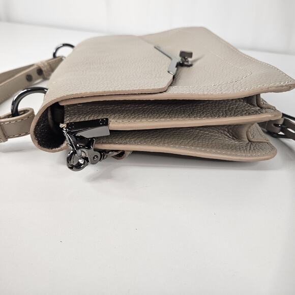 BOTKIER Leather Crossbody Valentina Flap Bag Color Wheat NWOT - Picture 6 of 16